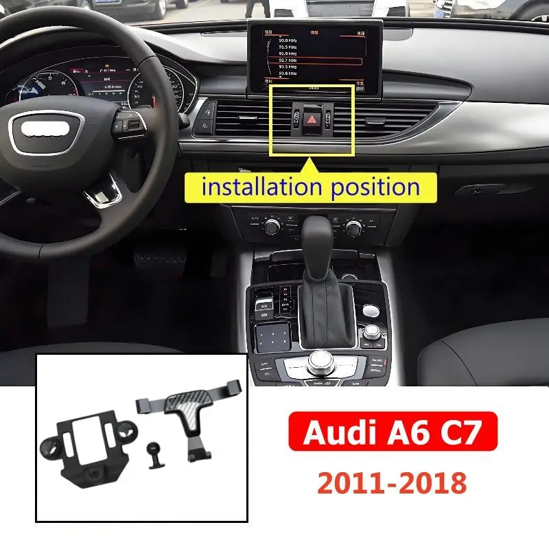 Phone Holder For Audi A6 C7 2011-2018 Mobile Support Bracket Support Car Accessories