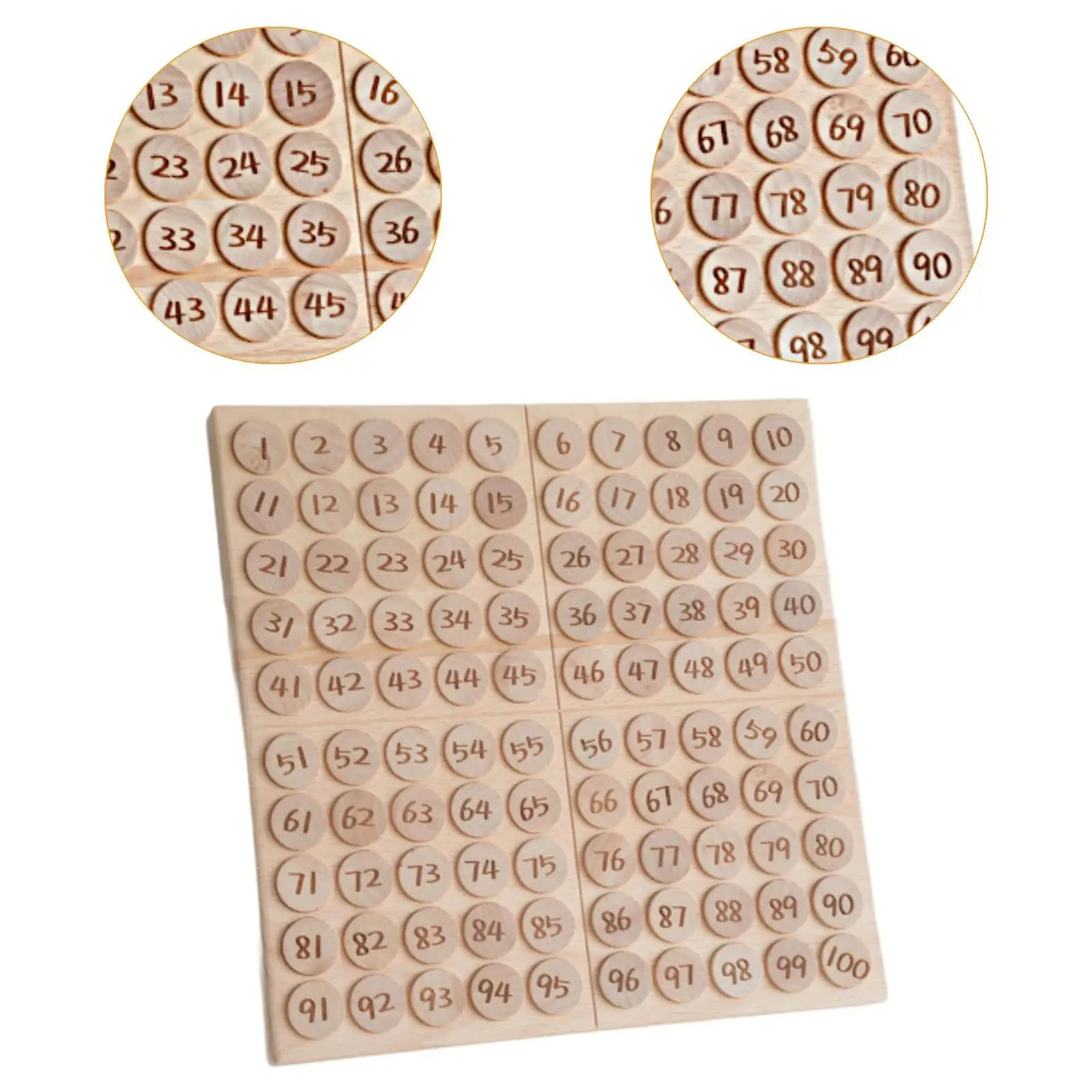 Wooden Math Counting Hundred Board 1-100 Number Board, Party Favors Math Materials Montessori Math Game Board for 3 Year Old