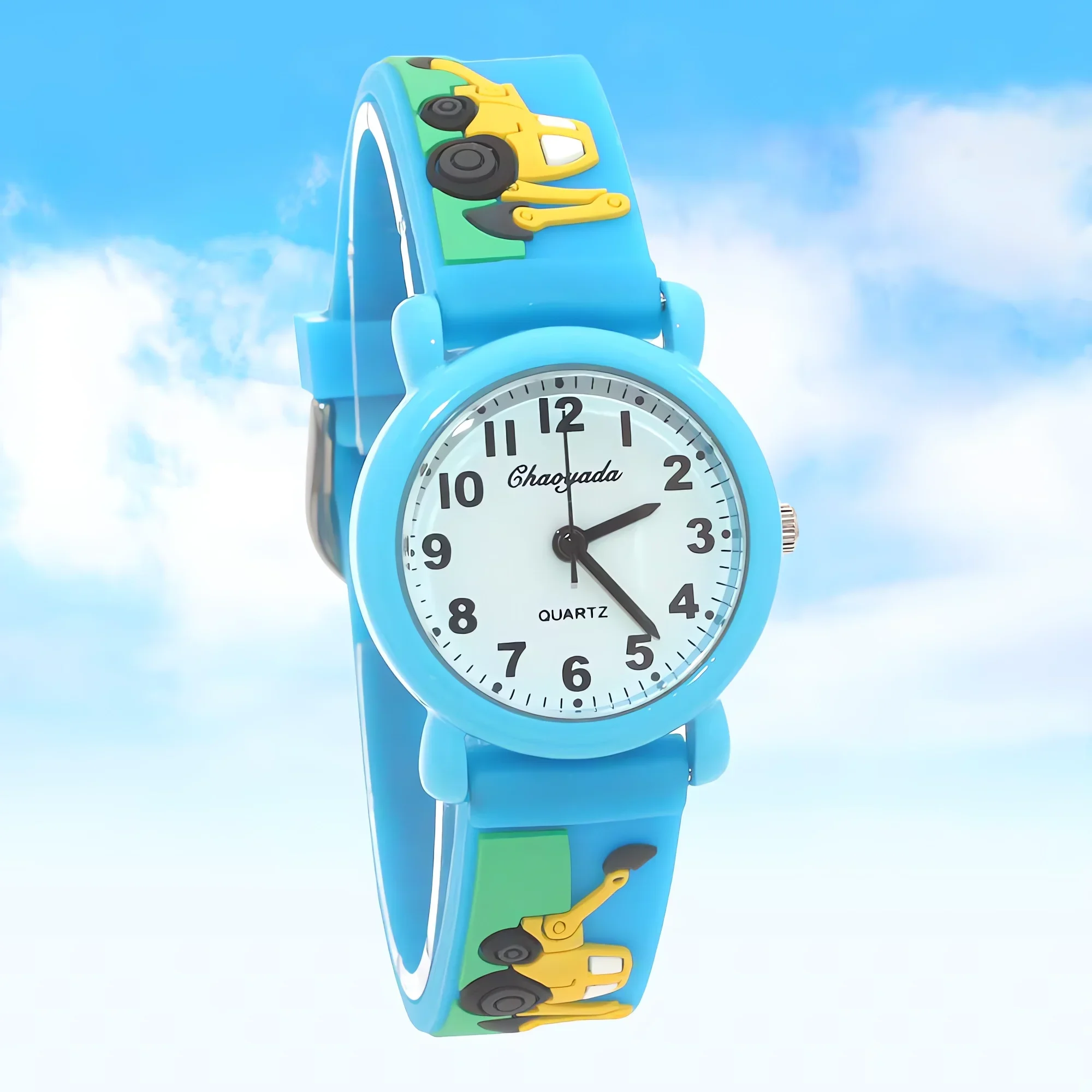 Colorful Digital Quartz Wristwatch for Kids Fashionable Silicone Strap Boys Girls Students Timepiece