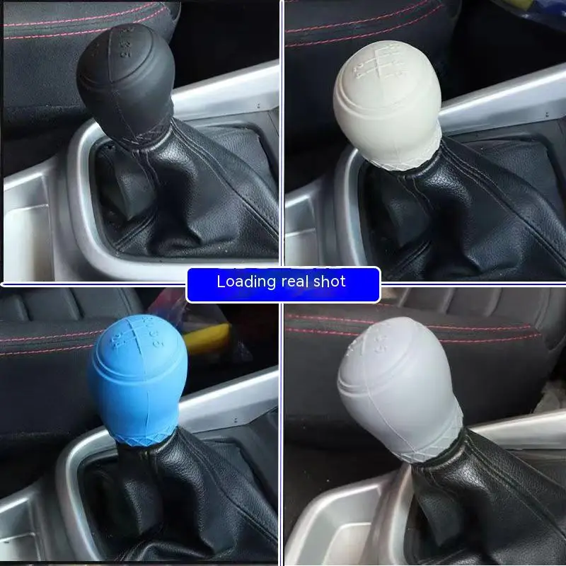 Universal Gear Shift Knob Silicone Cover Protect Top Dustproof WaterProof Skin Nonslip Shifter Collar Manual For Hyundai Tucson