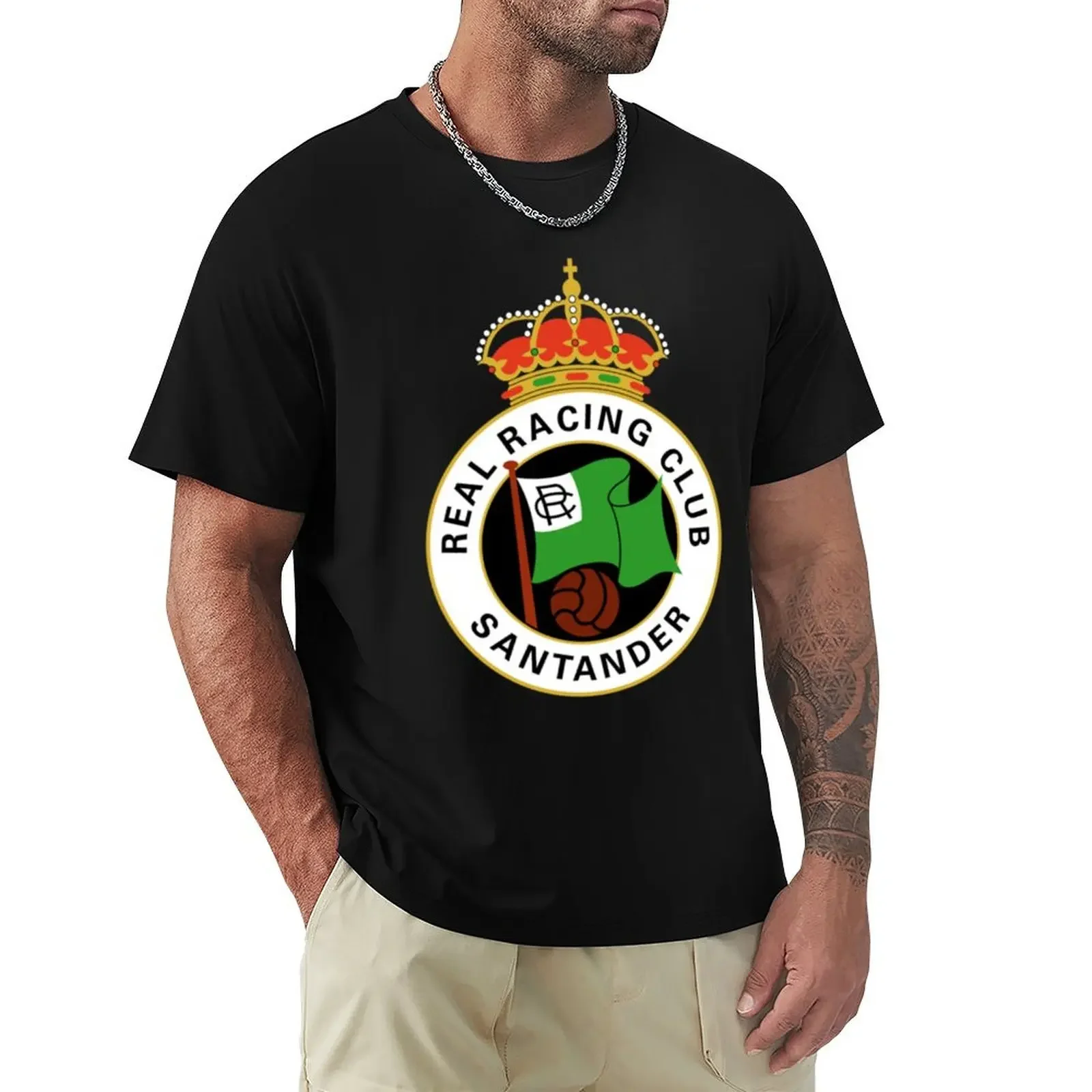 Camisetas de algodón 100% para hombre, ropa de moda, camisetas de carreras de Santander para niño, camisetas lisas para hombre