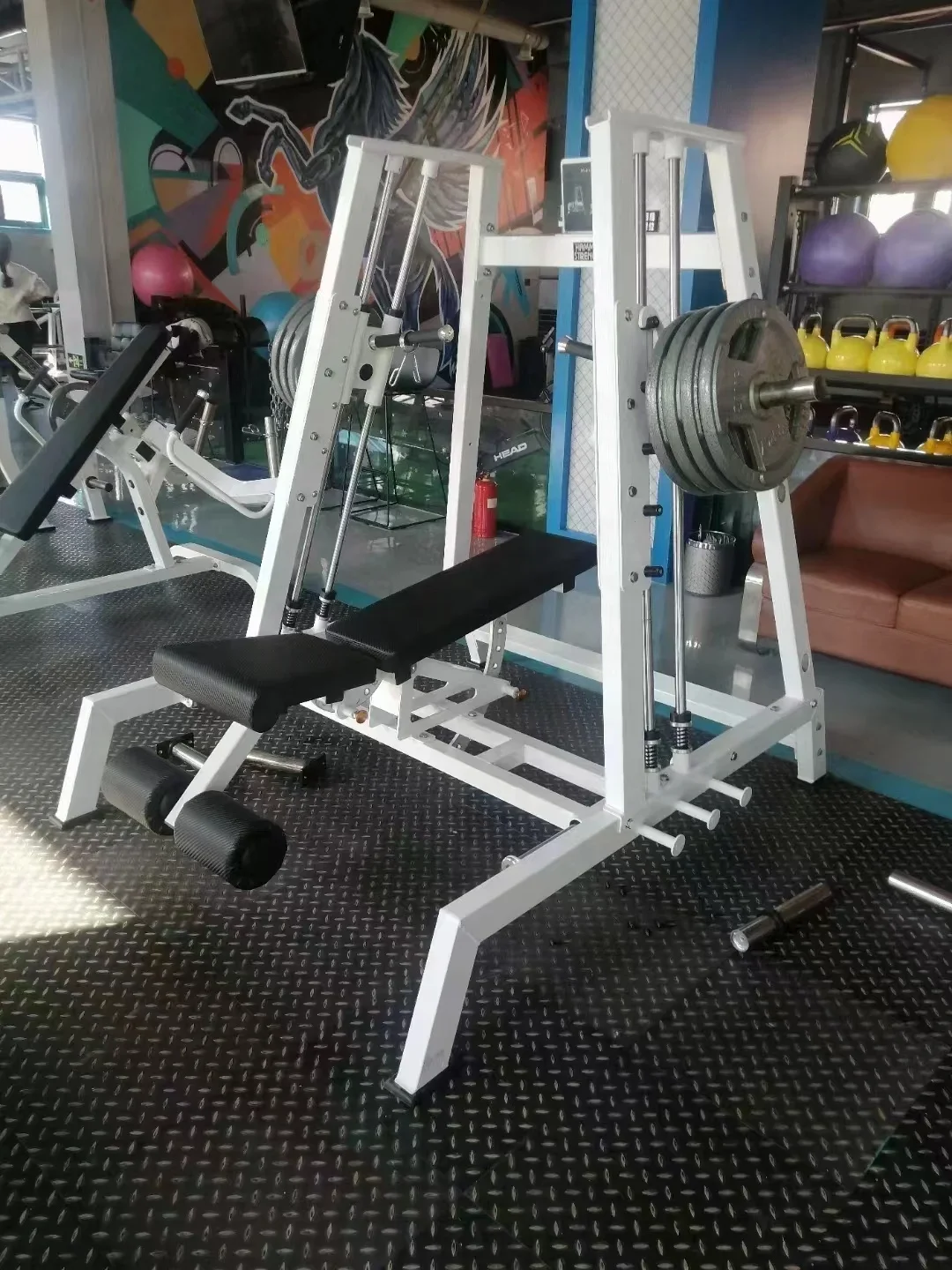 

Flat Adjustable Bench Press Commercial Gym Smith Machine Dual System Bench 2026