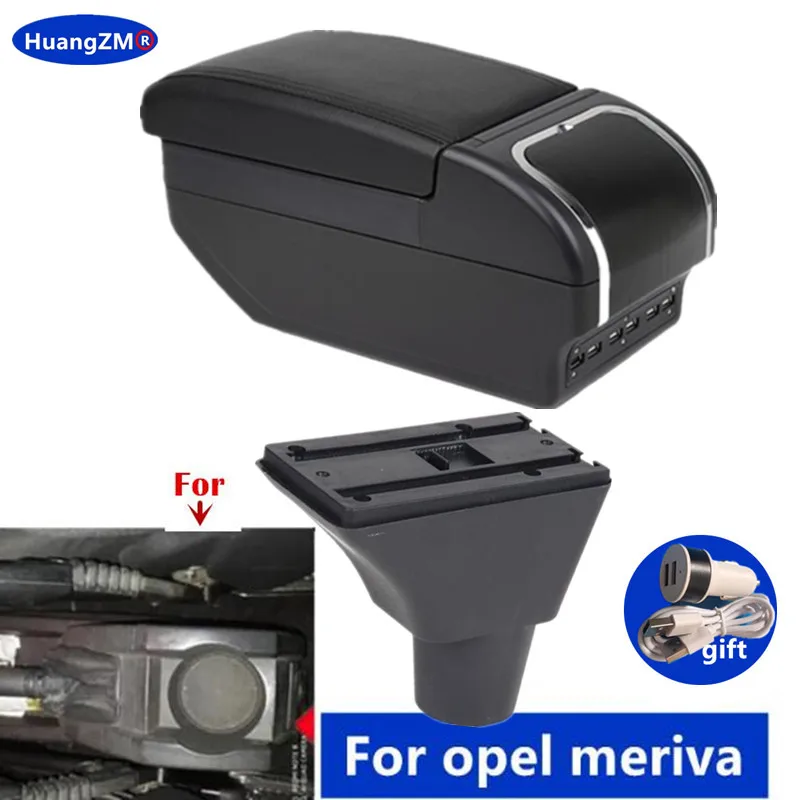 

For Opel Meriva Armrest Box For Opel Meriva Car Armrest Box Center Console Store box USB Port Dedicated Retrofit Car Accessories