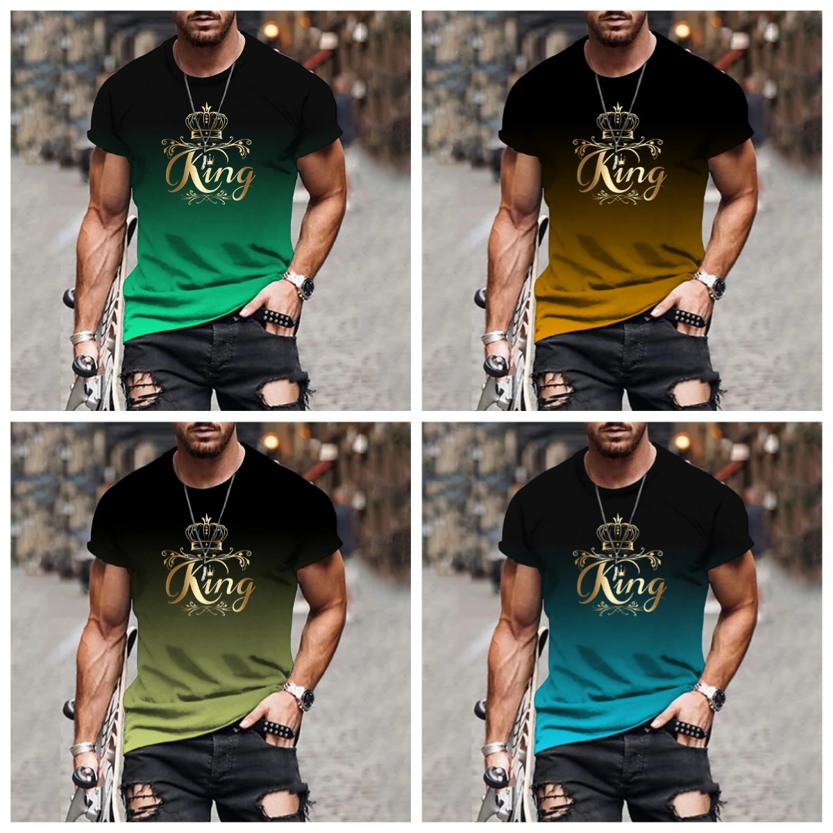 

2025 Summer Hot Selling New 3D Printed Men's Short Sleeved T-shirt Outdoor Leisure Street Breathable Quick Drying Trendy Top