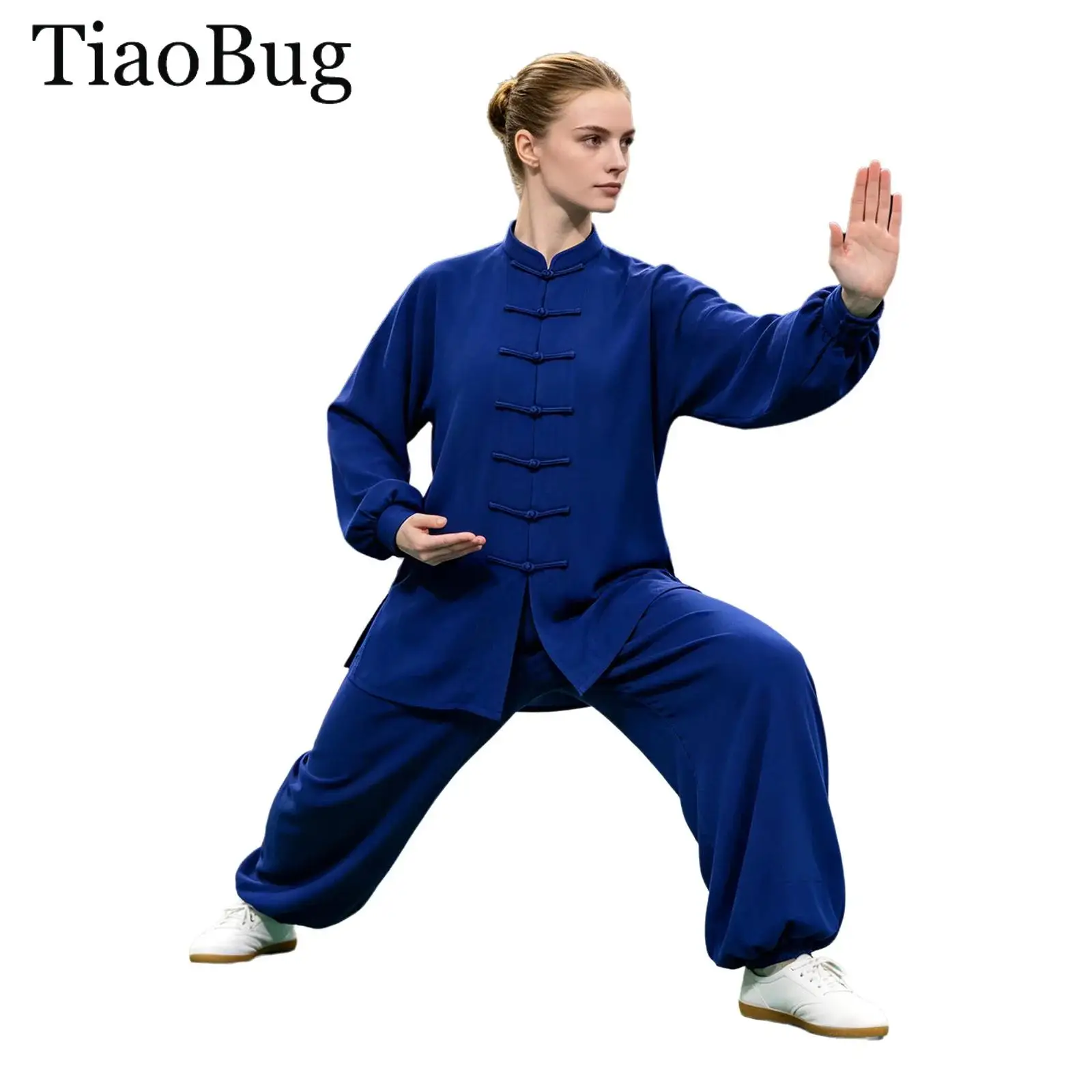 

Women Men Chinese Tai Chi Uniform Cotton Long Sleeve Shirt And Long Pants Kung Fu Suit Martial Art Performance Tang Suit Taiji
