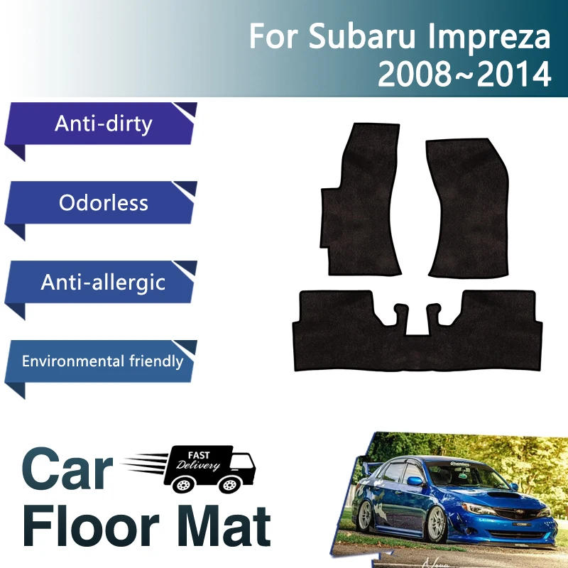 

For Subaru Impreza Anesis B3 GE GV 2008~2014 Car Floor Mats Dirt-resistant Foot Tray Carpet Muds Cover Auto Accessories interior