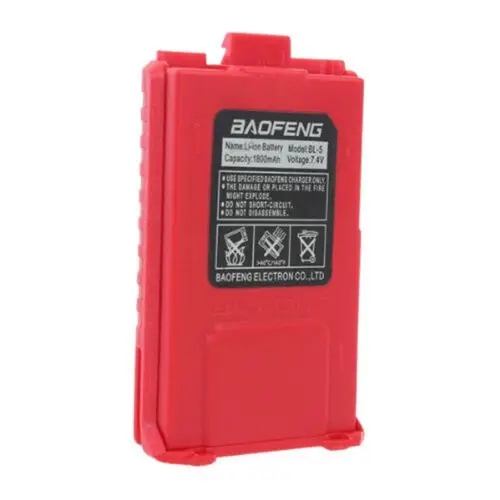 10pcs Red NEW BAOFENG BL-5 1800mAh 7.4V Li-Ion Battery for Radio Walkie Talkie UV-5RE+Plus BF-F8 + HP Radio