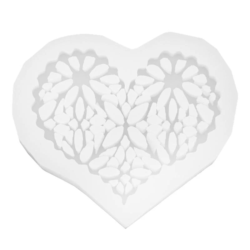 

Cake Chocolate Border Mold Snowflake/Heart Shaped Mold Coffee Cup Mat Mold DIY