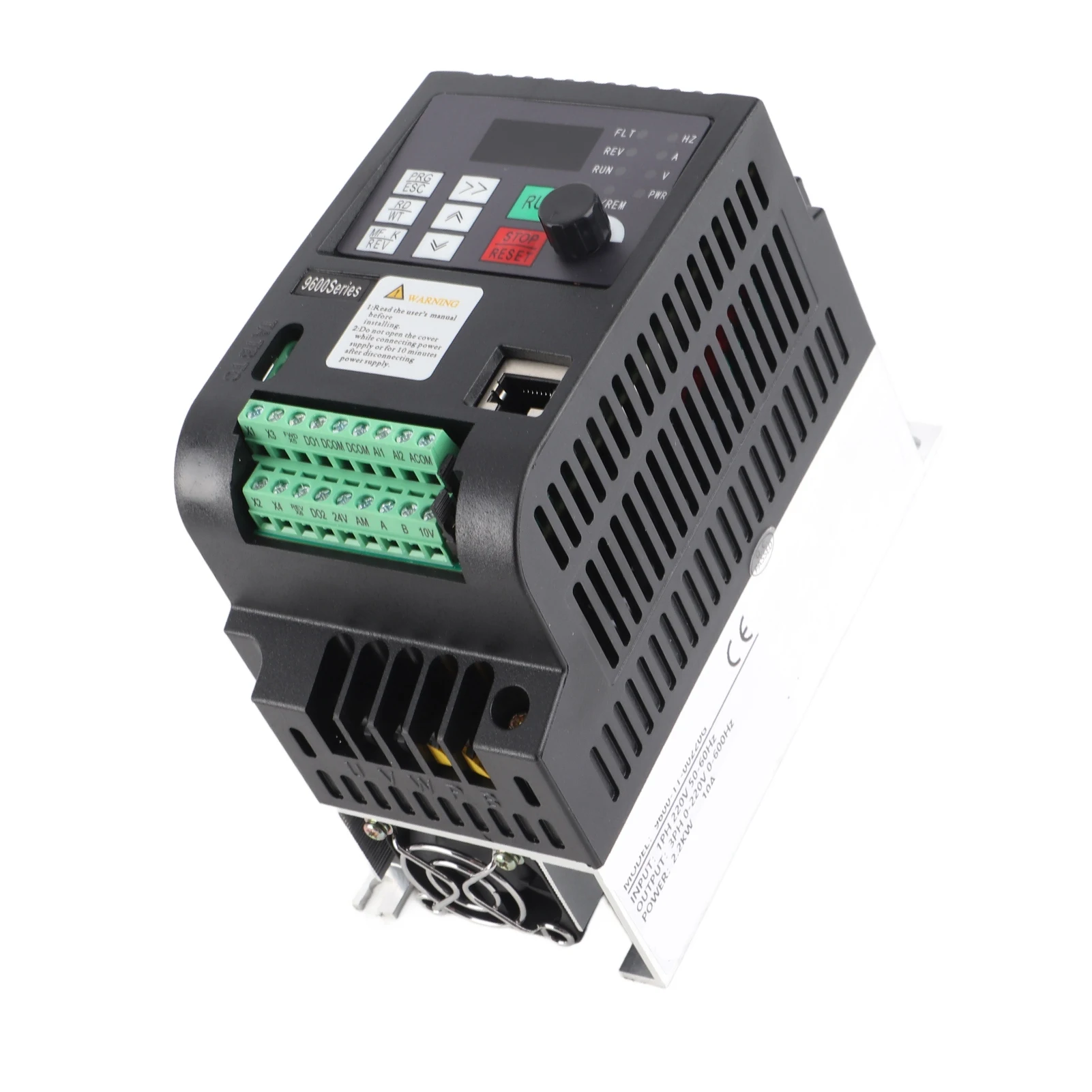 Frequency Converter 2.2KW 220VAC Single‑Phase to 3‑Phase VFD Inverter Speed Control  Vector Frequency Converter VFD