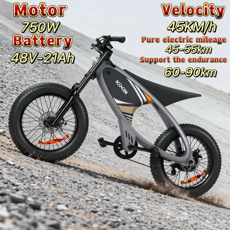 

20-inch 4.0 wide tire off-road electric bicycle HX 750W motor 48V 21AH battery super cool electric motorcycle beach moped