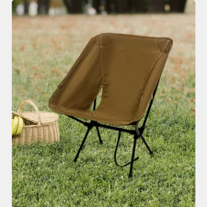 1000D Cordura Lightweight Portable Folding Chair Leisure Fishing Low Back Outdoor Camping Moon Shape Camping Accesorios