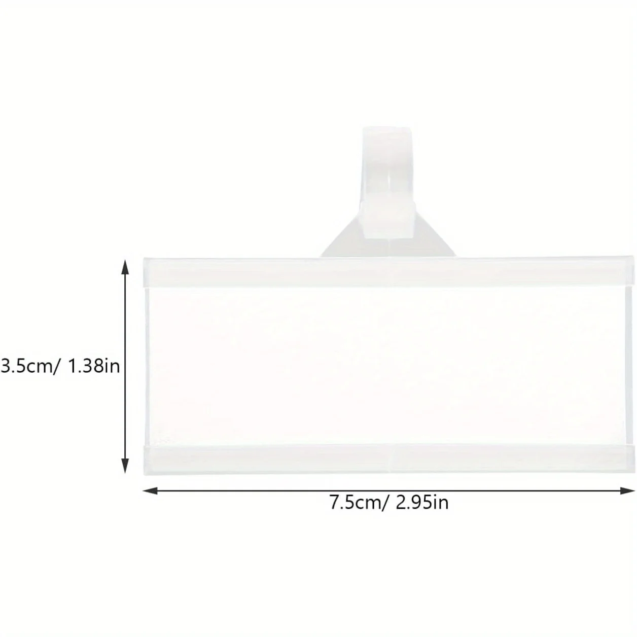  Transparent Plastic Label Clips 50Pcs Clip On Basket Shelf Tag Holder Portable Price Label Clip for Storage Box