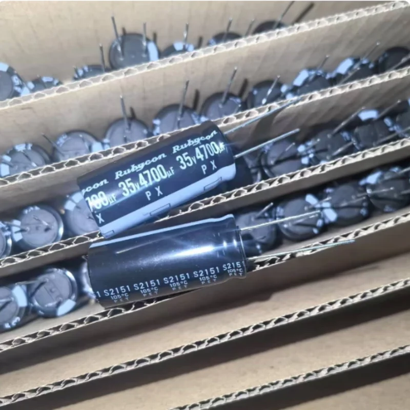 10PCS-100PCS  4700UF 35V Japanese Ruby RUBYCON electrolytic capacitor 35V4700UF 16 * 35 PX