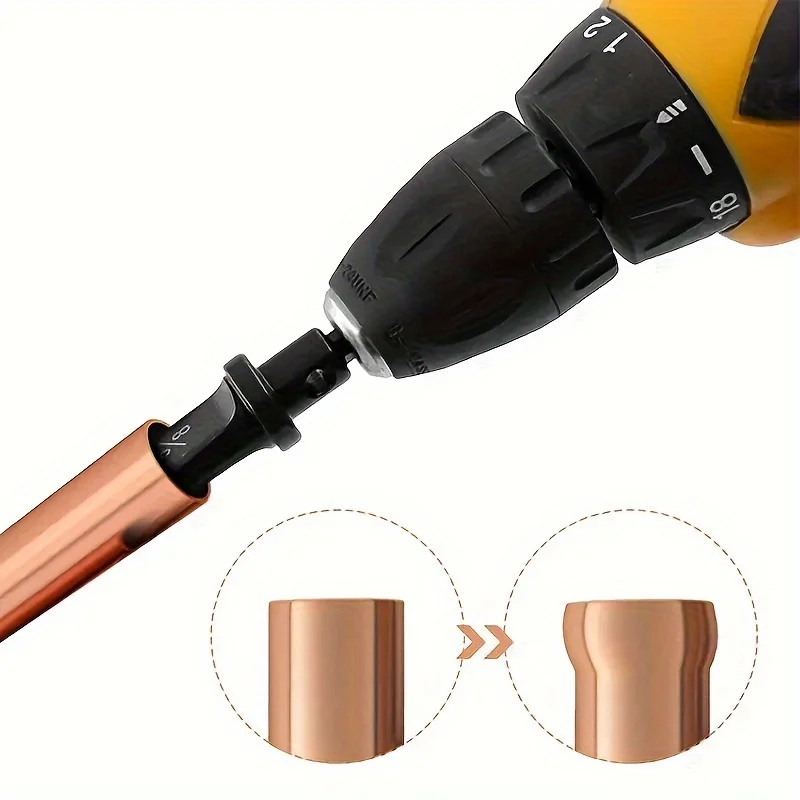 

1/2PC Inch Step Tube Expander Hole Expansion Electric Pipe Head Expansion Mouth Air Conditioning Maintenance Tool Accessories