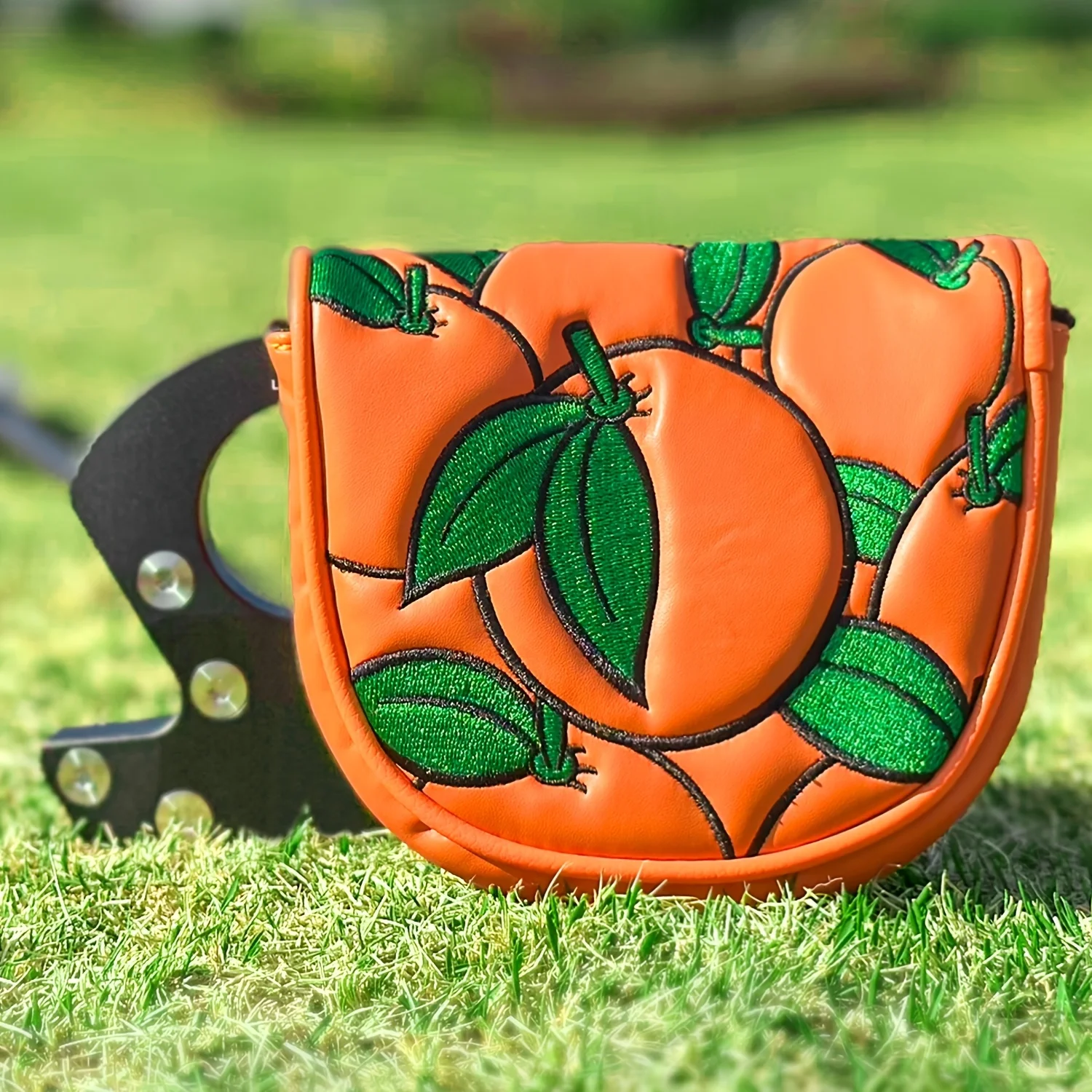 capa-para-putter-de-golfe-design-laranja-material-pu-duravel-com-forro-macio-capa-para-cabeca-de-taco-de-golfe