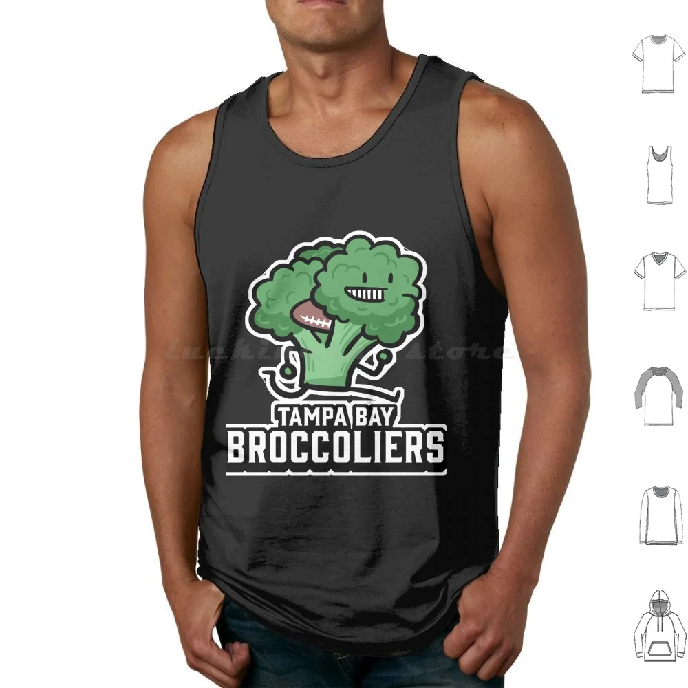 Tampa Bay Broccoliers Tank Tops Print Cotton Buccaneer Football Funny Humor Football Logo Sports Football