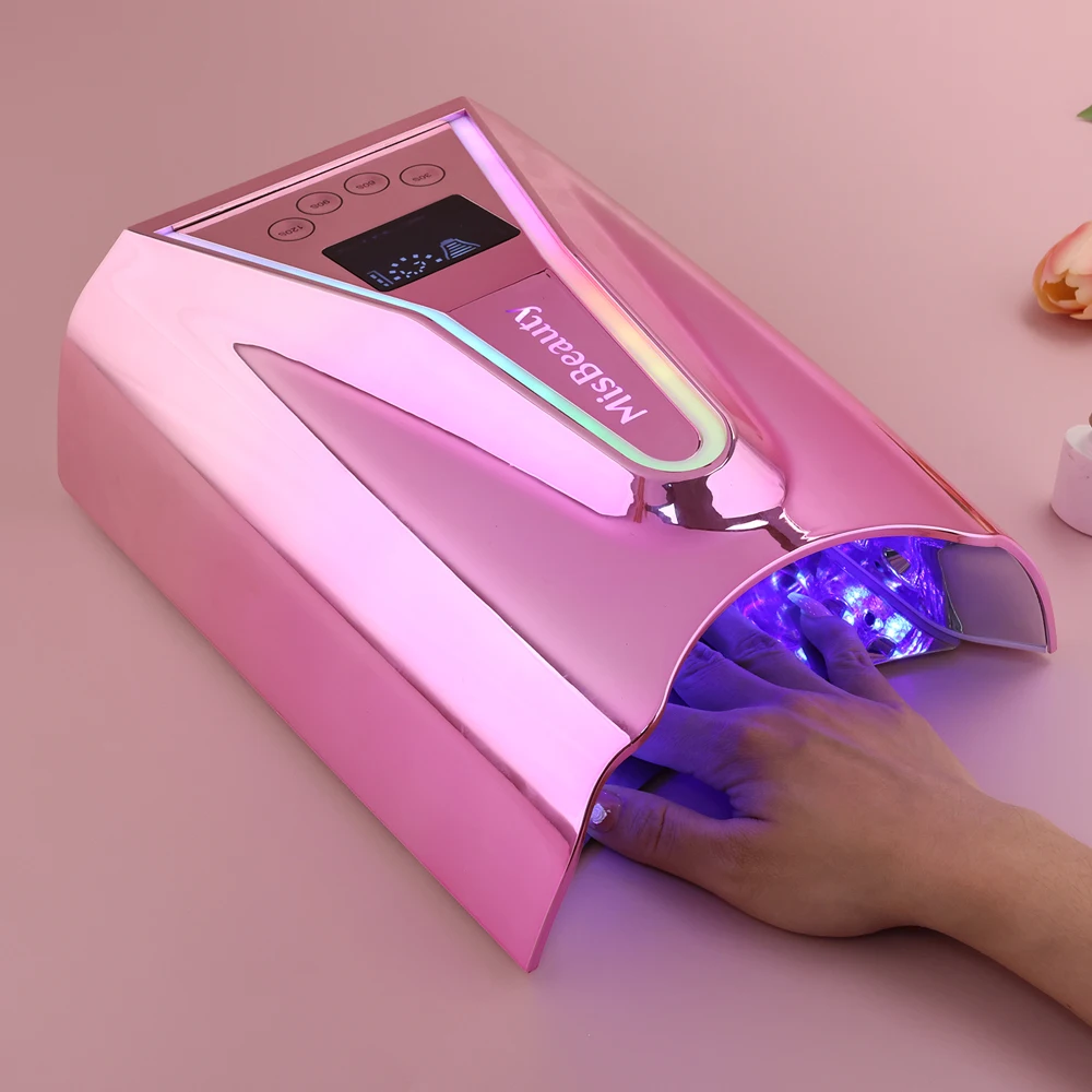 128W Rechargeable Battery LED UV Lamp Wireless Manicure Pedicure Powerful Curing Light Cordless Nail Dryer Fast Drying Nails