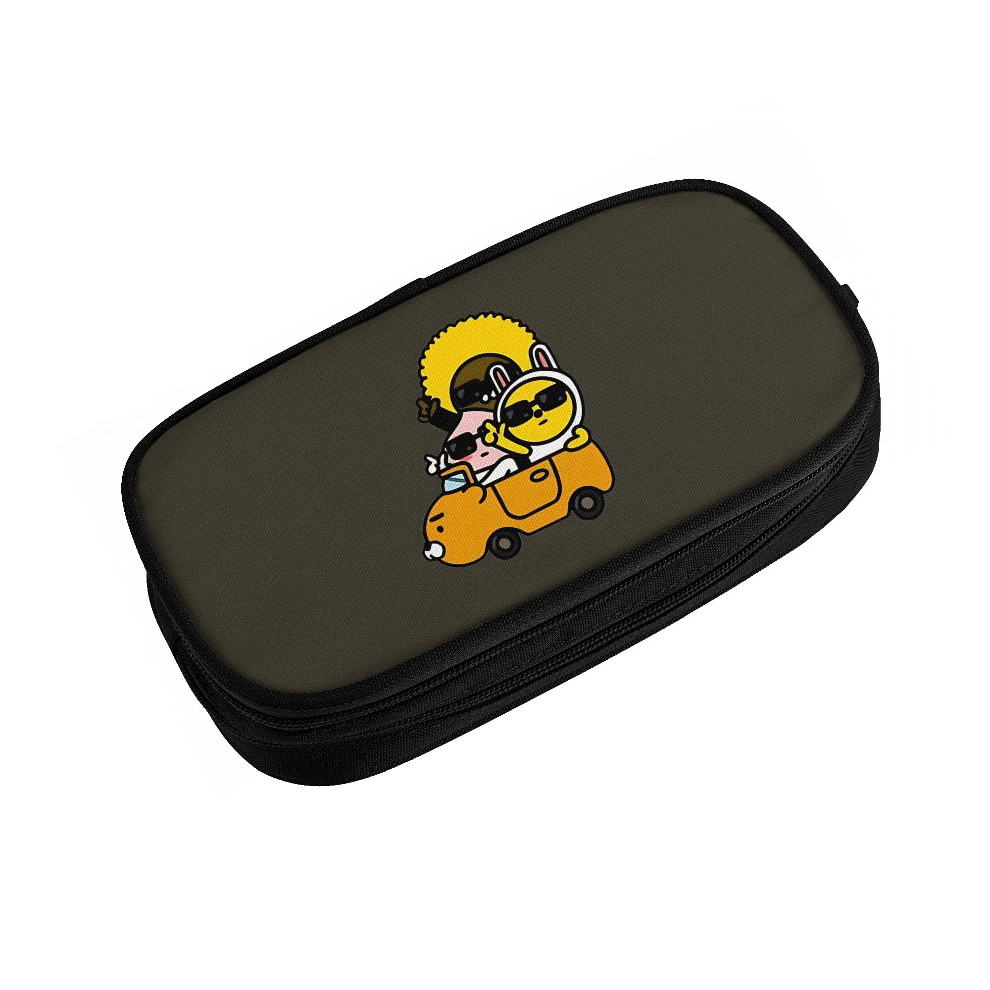 1 piece Lightweight Fluffy Road Buddies Pencil Case Student Pen Bag K-Kakao School Stationery Bag