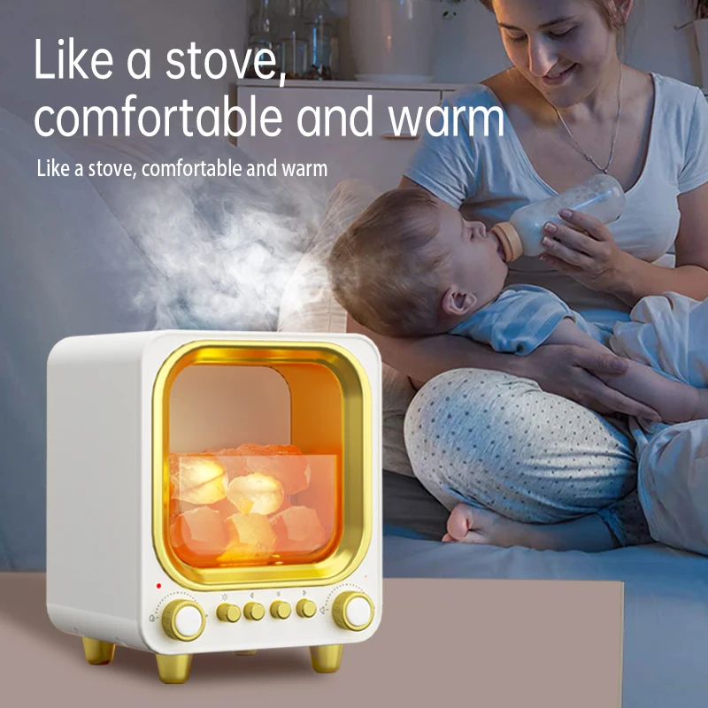 ATA JIA-Humidificateur d'air ultrasonique, diffuseur d'aromathérapie aux huiles essentielles, recharge d'arôme, audio Bluetooth, lampe de chevet