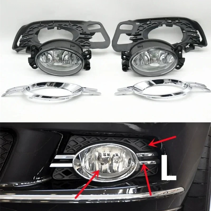 Front Bumper Fog Light Lamp Trim Frame Bezel Cover For Mercedes Benz C-Class W204 C180 C200 C230 C260 C280 2007-2011
