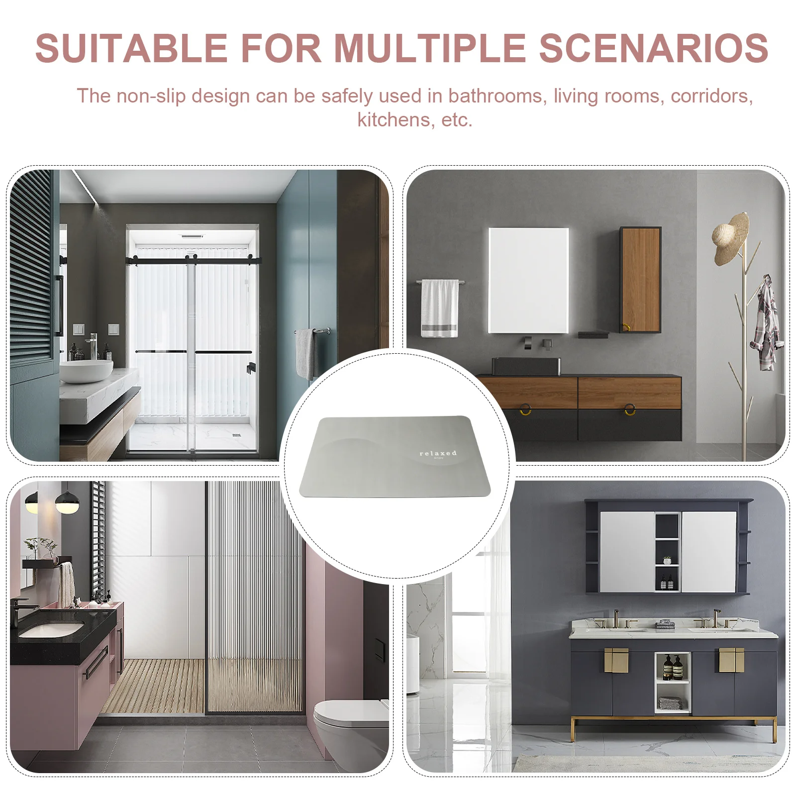 ماصة الكلمة حصيرة لينة مريحة عدم الانزلاق المضادة للانزلاق بسيط باب الحمام حصيرة الحديثة الطابق ديكور عدم الانزلاق السجاد