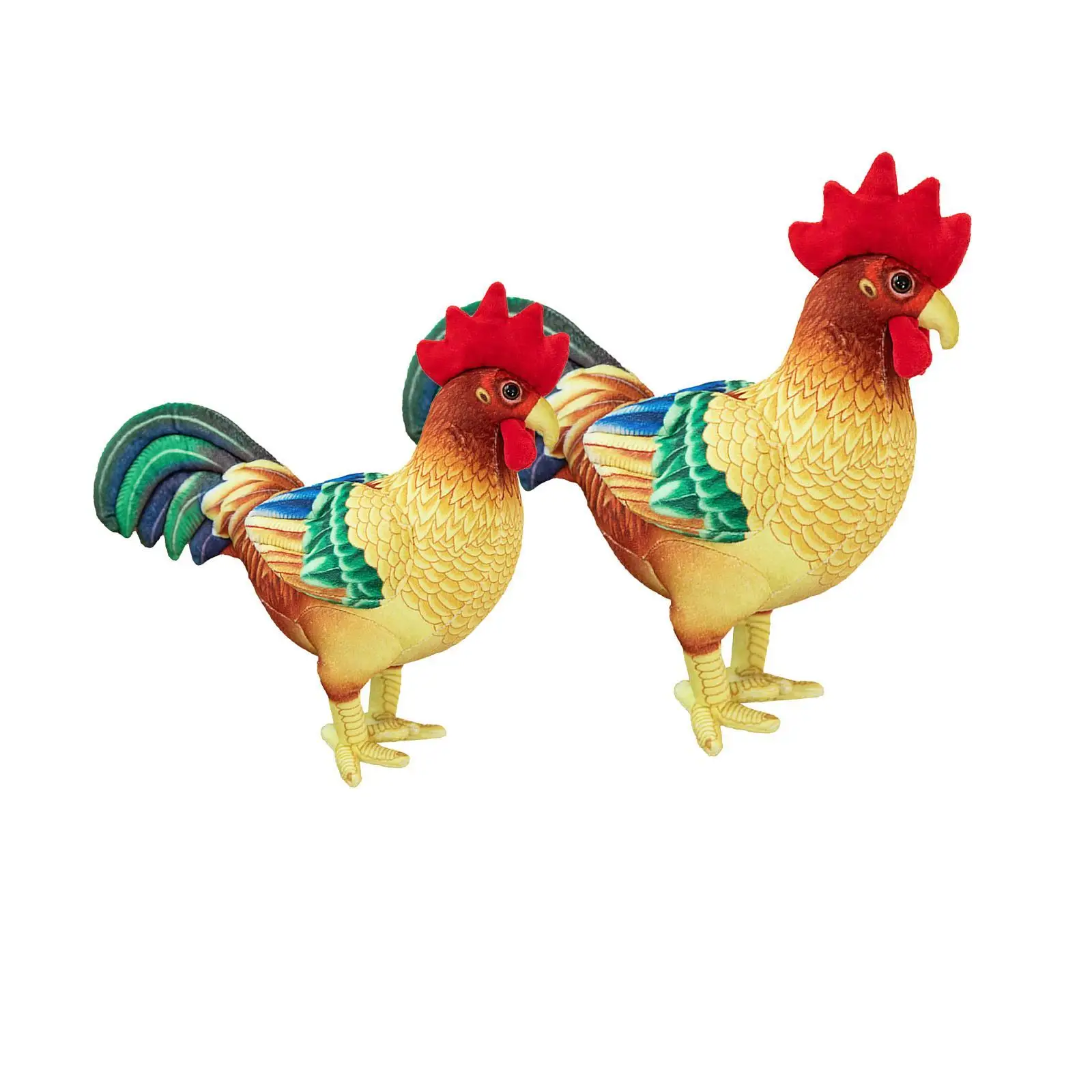 Rooster Plush Toy Ornament Soft Cartoon Rooster Stuffed Toy for Family Kids