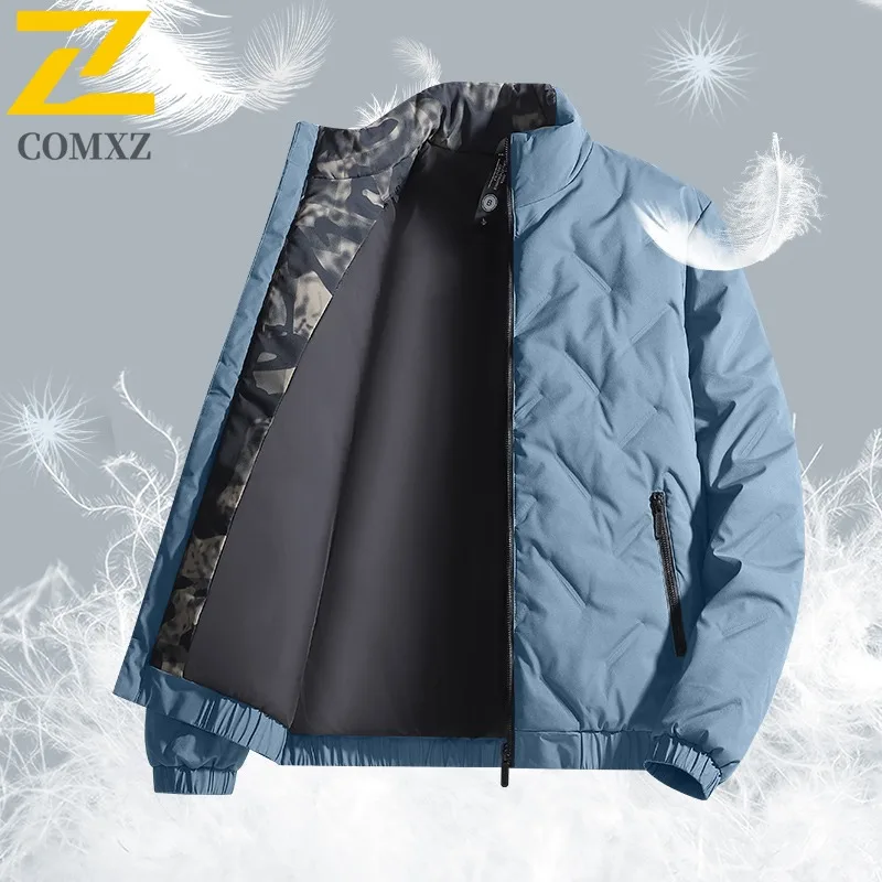 

COMXZ Men Winter Jacket New Light Warm Camping Trip Windproof Outdoor Shooting Padding Coat Daily Walk Minimalist Puffer Jacket