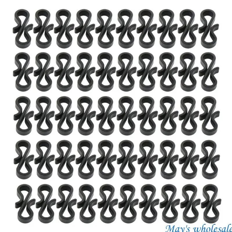 10/50Pcs Outdoor Gutter Hooks Plastic Reusable S Hooks Outdoor Light Clips Wedding Christmas Tree Home Decoration Hooks 448A
