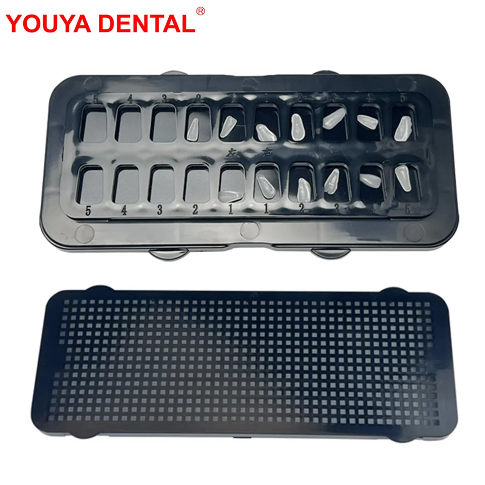 Dental Veneer Pretreatment Patch Tooth Box All Ceramic Treatment Box   Dentistry Denture Storage Case Arrangement Cleaning Tools