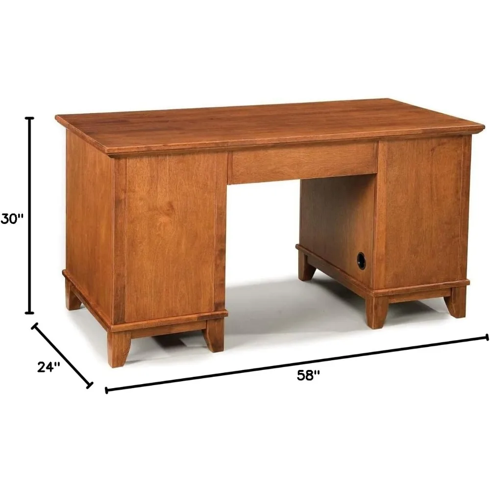 Home Styles Arts and Crafts Cottage Oak Double Pedestal Desk by Home Styles