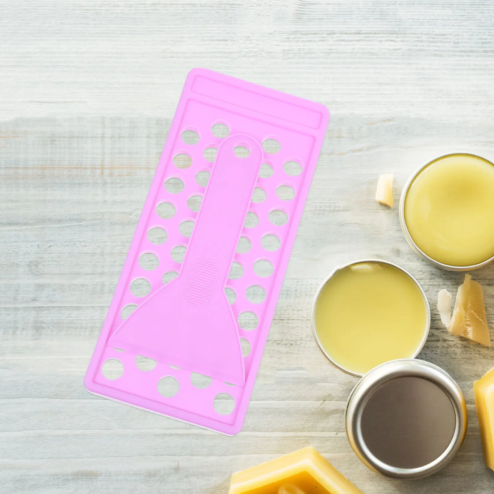 1Set Lipstick Filling Tray 50 Holes DIY Lip Balm Crafting Kit with Spatula for Homemade Lip Gloss Sunscreen Stick DIY Supplies