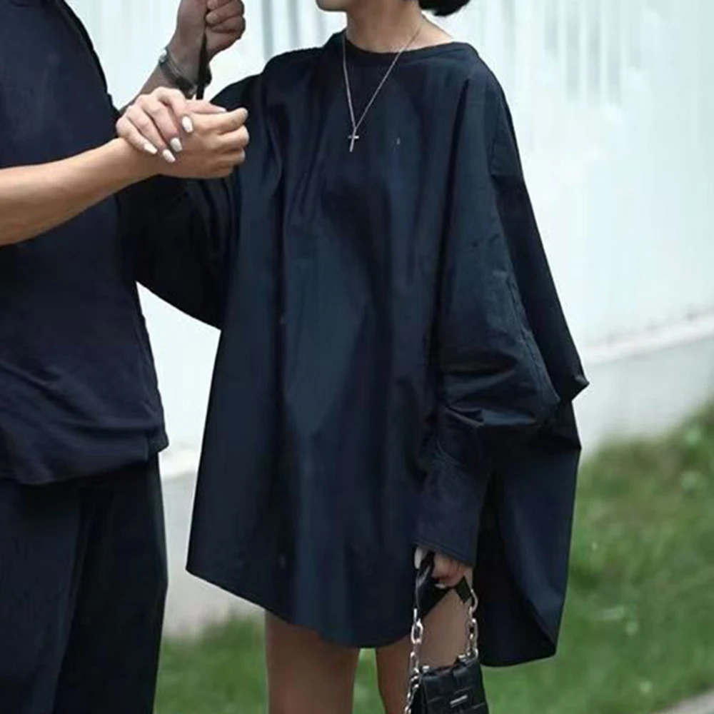 

Premium Sense Foreign Style Fashion Loose Chic Casual Versatile Crew Neck Shirt Women's Design Sense Niche Shirt