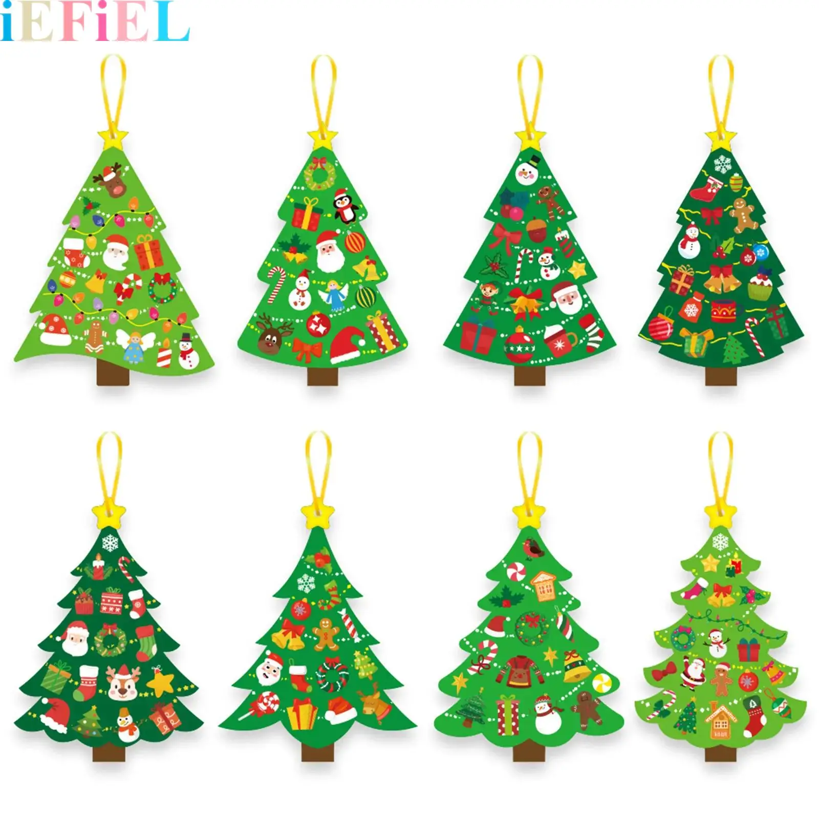 

Kids Christmas Ornament Crafts Kit with Christmas Craft Stickers Ornament Making Kit for Holiday Xmas Classroom Party Favors