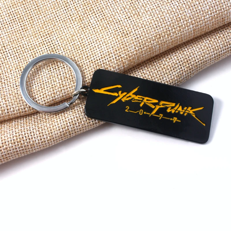 Game Cyberpunk Keychain Women Men Key Ring Jewelry Commemorative Tag Model Metal Pendant Keyring For Game Fans Gifts