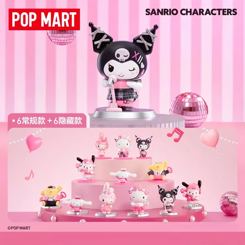 

POP MART Sanrio Characters Pink Party Series Blind Box Figures Collectible Desktop Decor Surprise Toy Gift For Anime Lovers Kids