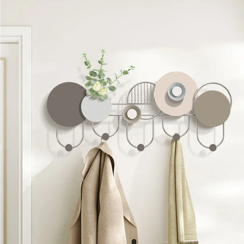 Imagem -02 - No-punch Doorway Hook Gancho de Parede Cinza Creme Gancho Chave Ganchos Decorativos para Chaves Decoração da Casa