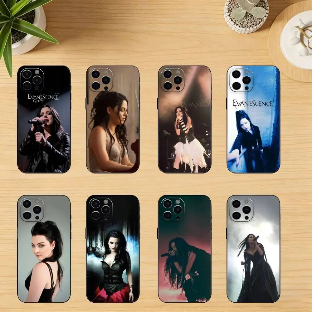

E-Evanescence Fallen A-Amy Lee Phone Case Silicone black Soft For IPhone 17,16,15,14,13,12,11,XS,Plus Pro Max