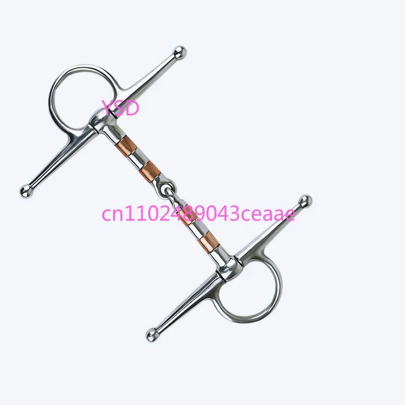 

304 Stainless Steel H-Type Bit - Copper Tube, 360° Rotation, for Medium & Large Horses