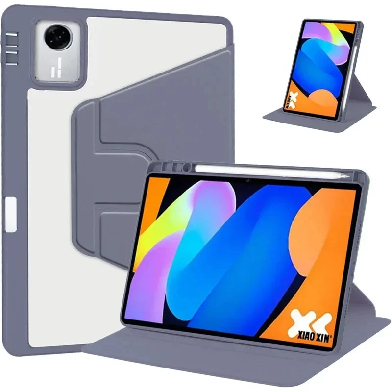 

For Lenovo Idea Tab Tablet 11 Case tb336fu 360 Rotating Acrylic Hard Stand Cover For Xiaoxin Pad 11 2025 Case with Pen Holder