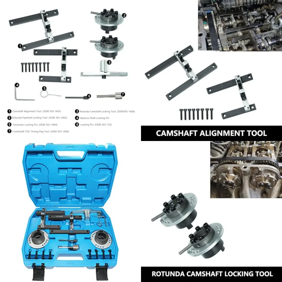 

Belt Engine Timing Locking Setting Tools Set for Ford 1.0 ECOBOOST Lock Tool KIT SCTi 303-1605 303-1606 303-1604 303-1602 303-732 303-1054