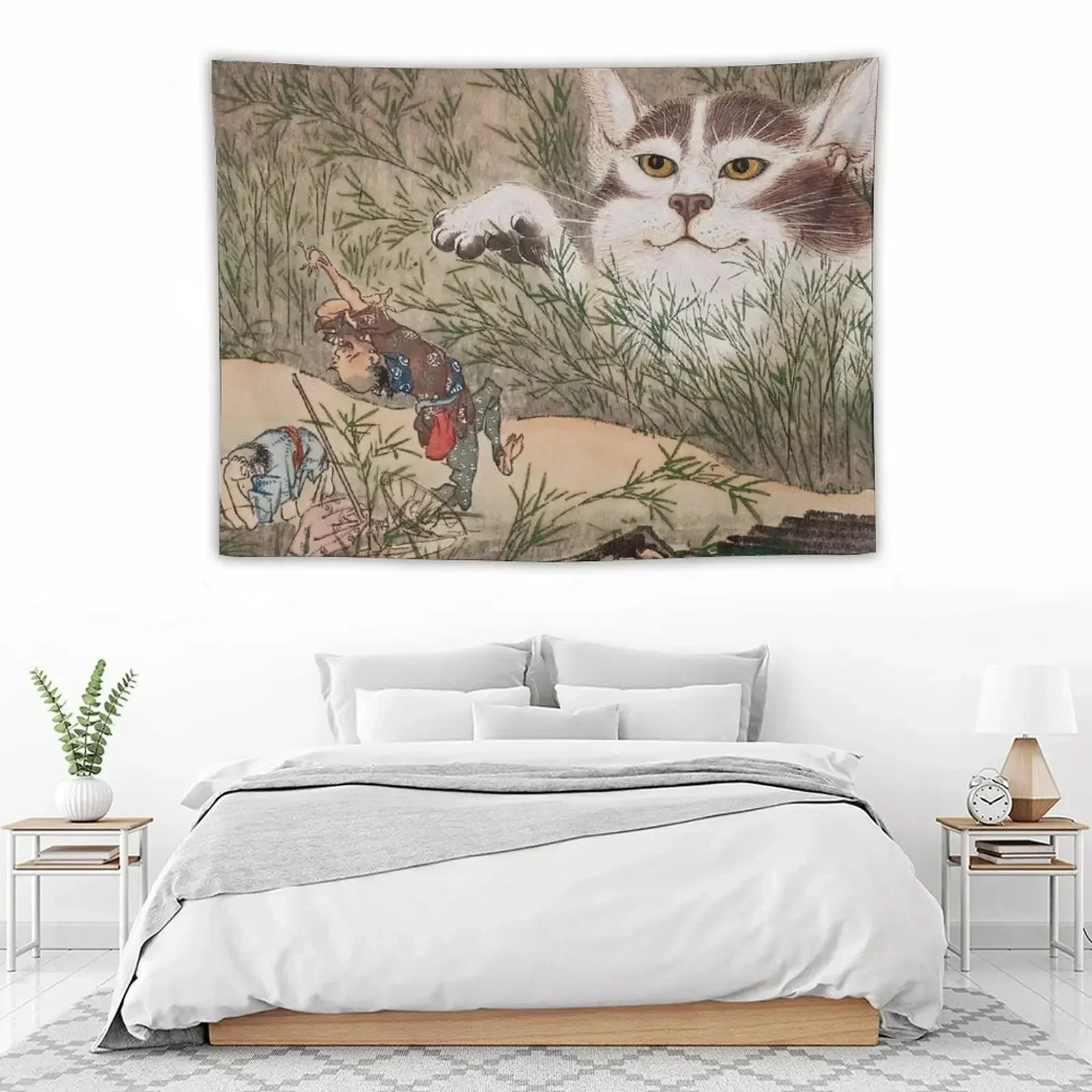 

Yokai Bakeneko by Kawanabe Kyosai Tapestry Home Decoration Bedrooms Decor Room Decoration Aesthetic Japanese Room Decor Tapestry