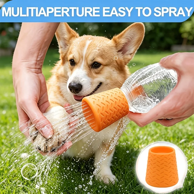 [Future Pet Shower Head] Silicone Pet Shower Head | Portable Dog Bathing and Outdoor Drinking Water Nozzle, Multifunctional Shower Nozzle - Pet Cleaning Supplies