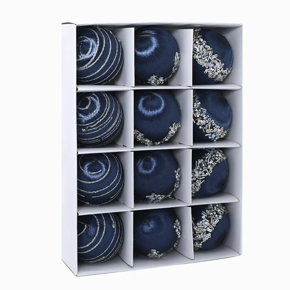 

12 шт., 6 см, набор рождественских шаров, небьющийся, нежный, подвеска для украшения рождественской елки, водонепроницаемый креативный подвесной орнамент