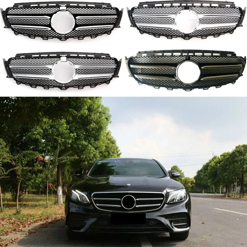 

New Car Front Racing Billet Bumper Grille Upper Facelift Grill For Mercedes Benz E-Class W213 2016-2019 2016 2017 2018 2019
