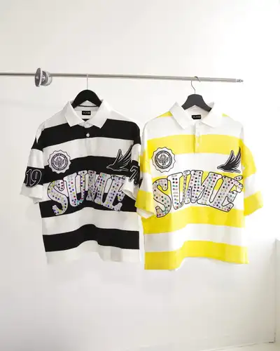 Imagen 2 del producto Camisetas a rayas para hombre, camisetas de calle Hip Hop Harajuku Vintage Y2k, camisetas gráficas, ropa informal holgada de gran tamaño para hombre