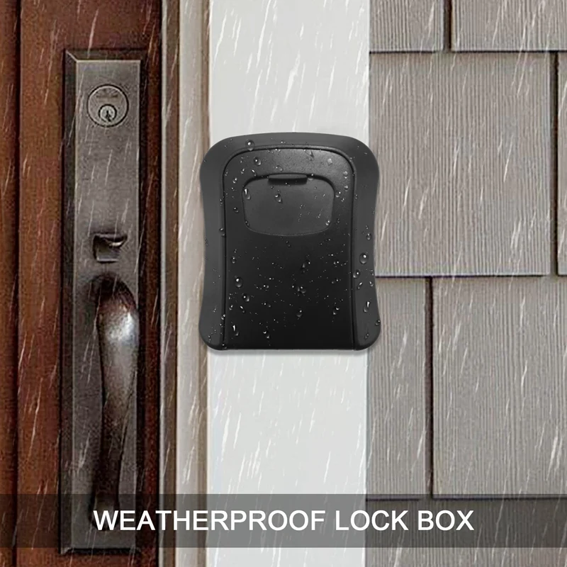 N15R-Password Key Lock Box Wall Mounted Zinc Alloy Key Box Weatherproof 4 Digit Combination Key Storage Lock Box