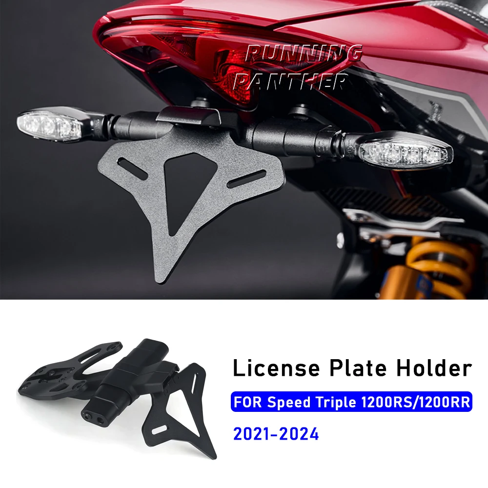 

Motorcycle Rear Short Tail Rack Rear License Plate Rack Tail Rack Bracket FOR Speed ​​Triple 1200RS 1200RR 1200 RS RR 2021-2024