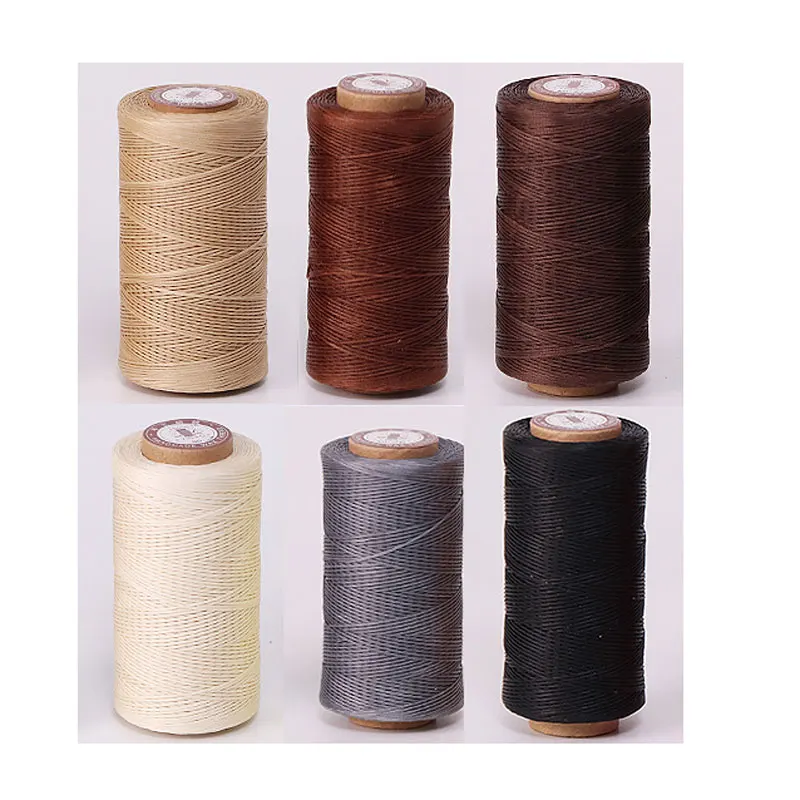 Leather Craft DIY Project 150D Leather Sewing Polyester Flat Wax String Diameter 0.8mm 50 Meters