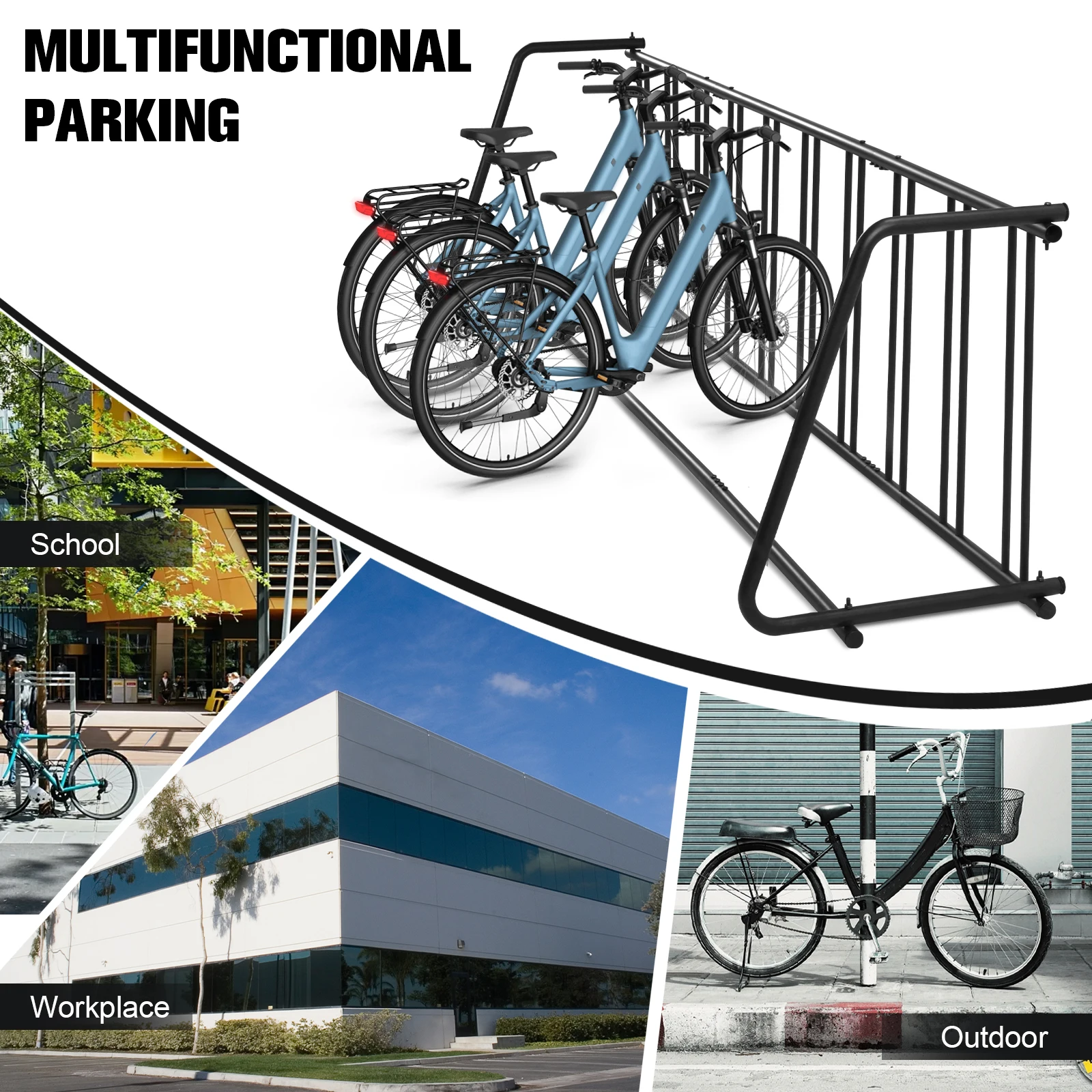 

Напольная подставка для велосипедов Grid Bike Stand, двусторонняя, для шин 12-29 дюймов, на 10 велосипедов, для гаражей, улиц, дворов, мероприятий