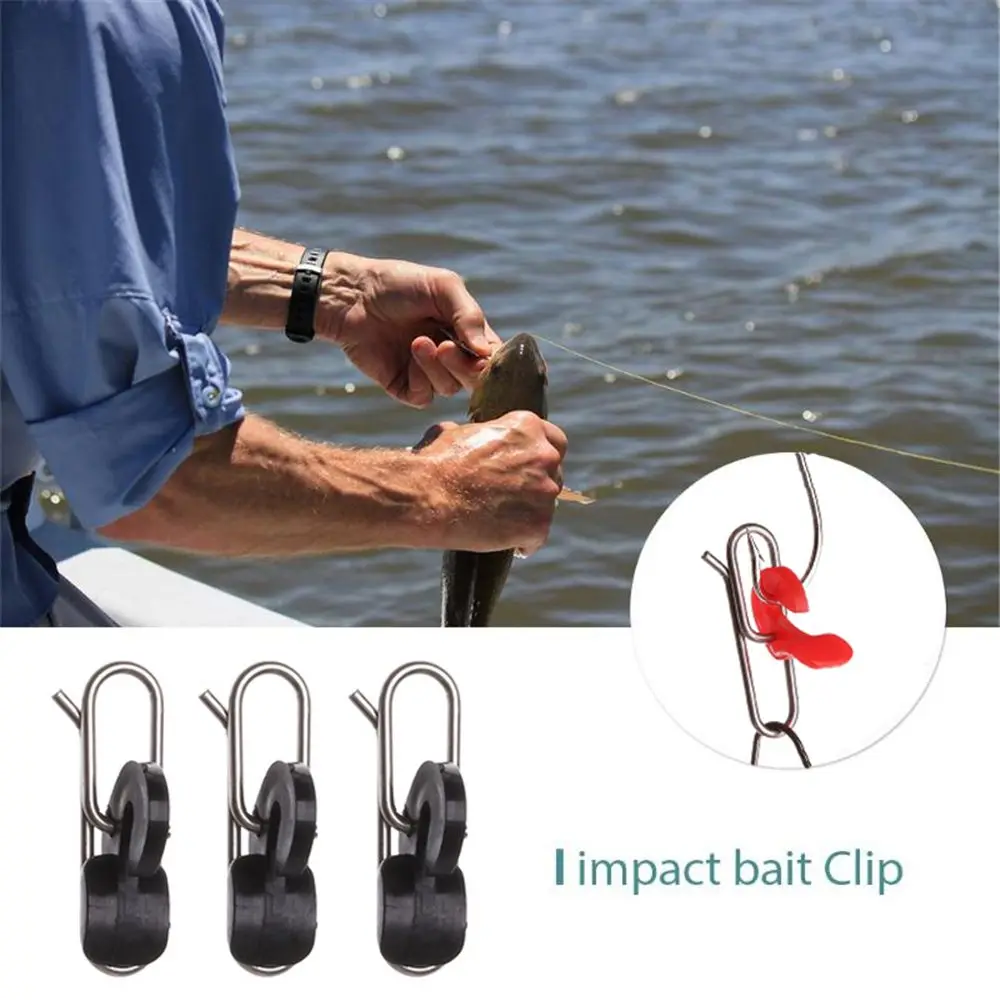 

Durable Impact Bait Black/Red Fishing Hook Fishing Tools Bait Clip Board Release Fishing Accessories